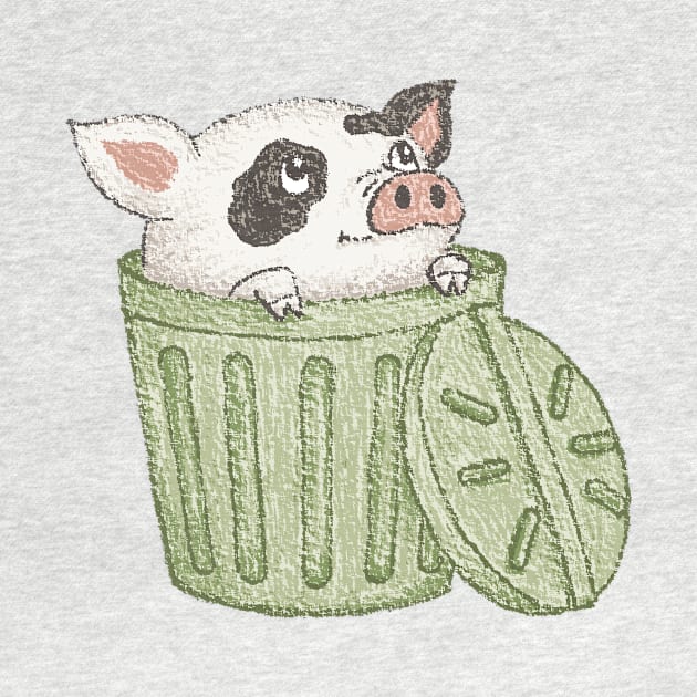 Spotted pig in a bucket by sanogawa